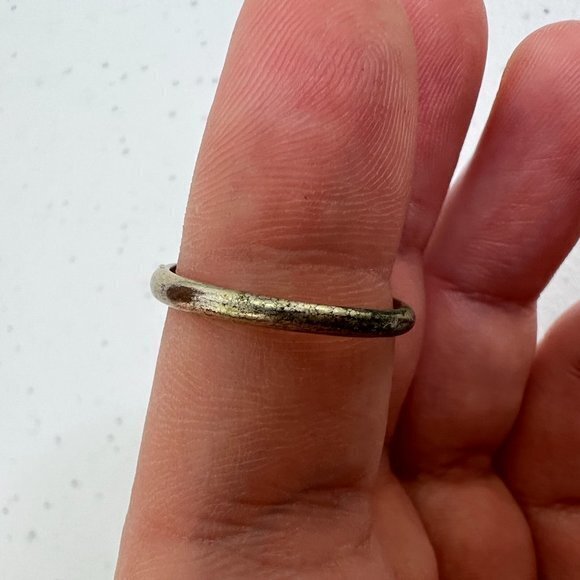 Owl Ring Size 8 Silver Tone Textured Thin Band Minimalist Bird Small - Picture 4 of 9